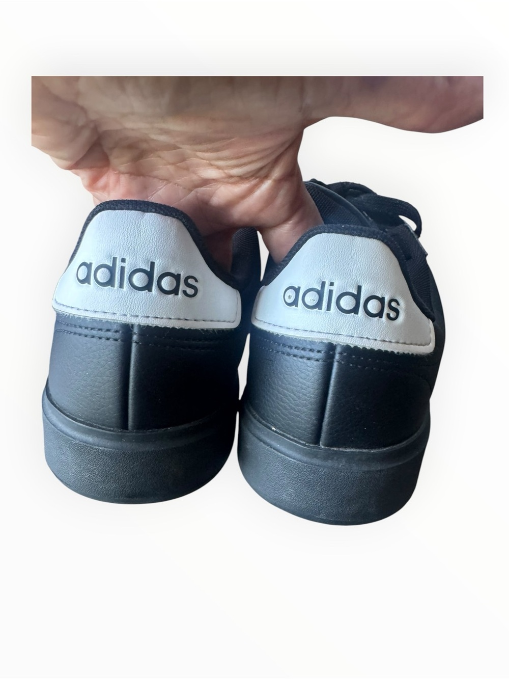 Adidas Grand Court 2.0 Sneakers Black with White Stripes 8.5 - Picture 4 of 7